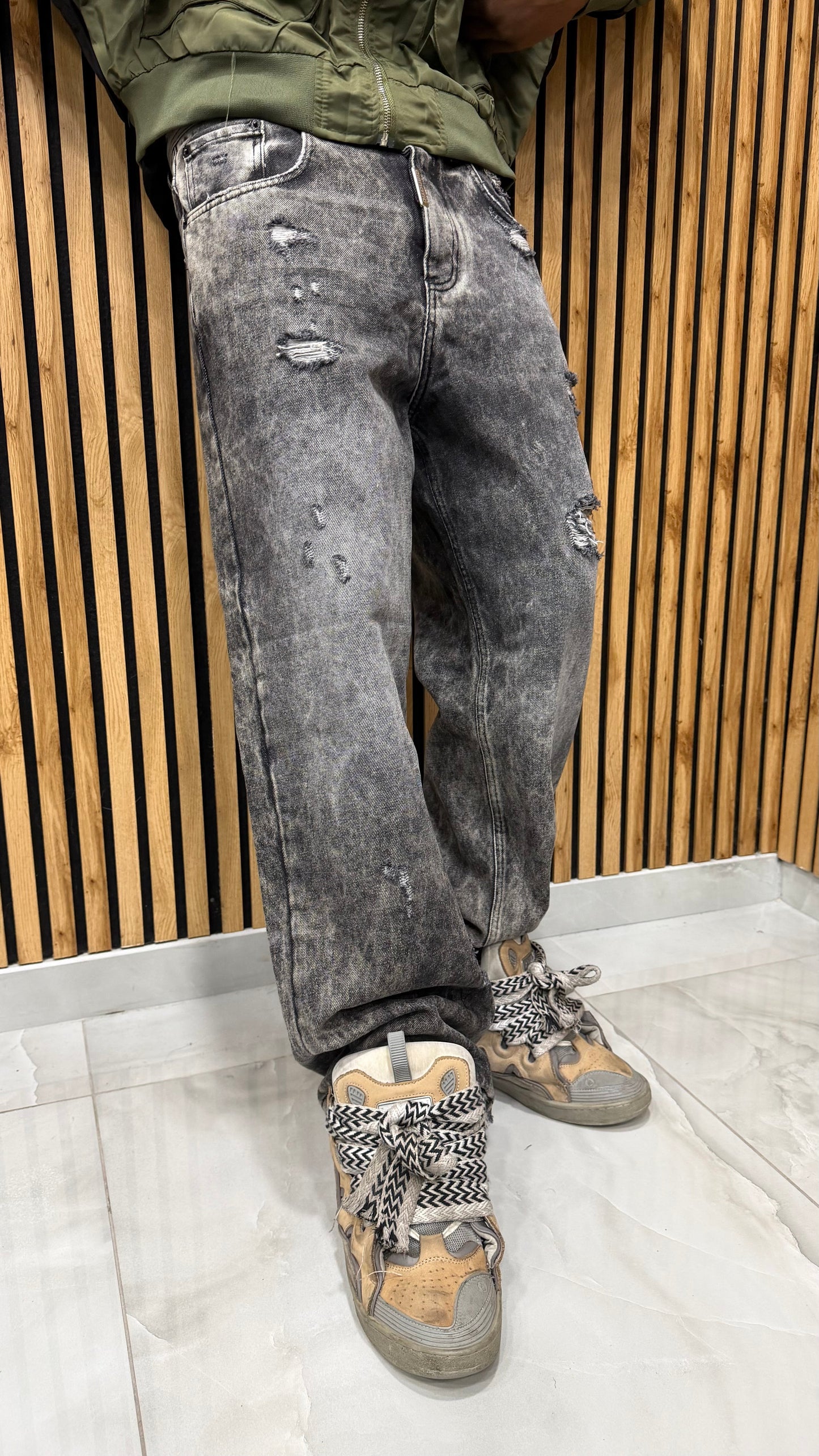 Jeans Super Baggy Raw Black Cianotic