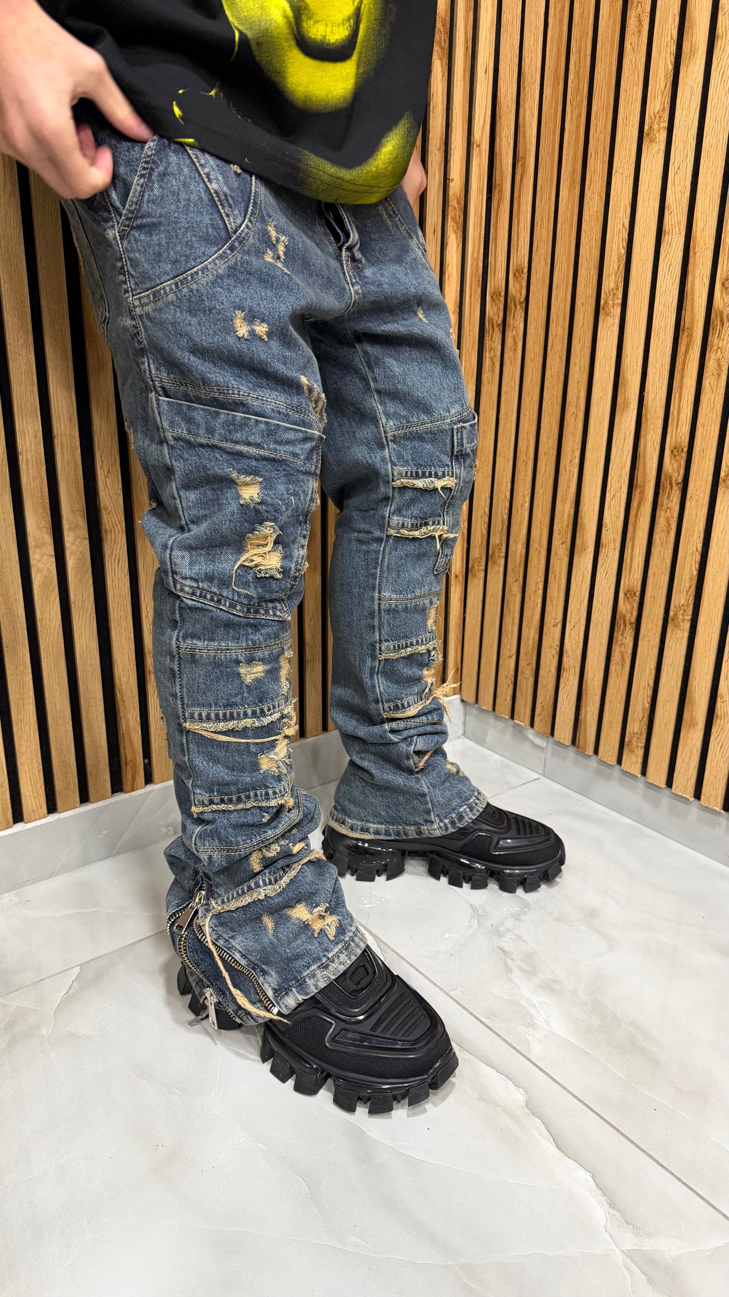 Jeans Flare MR331 Blu Cianotic