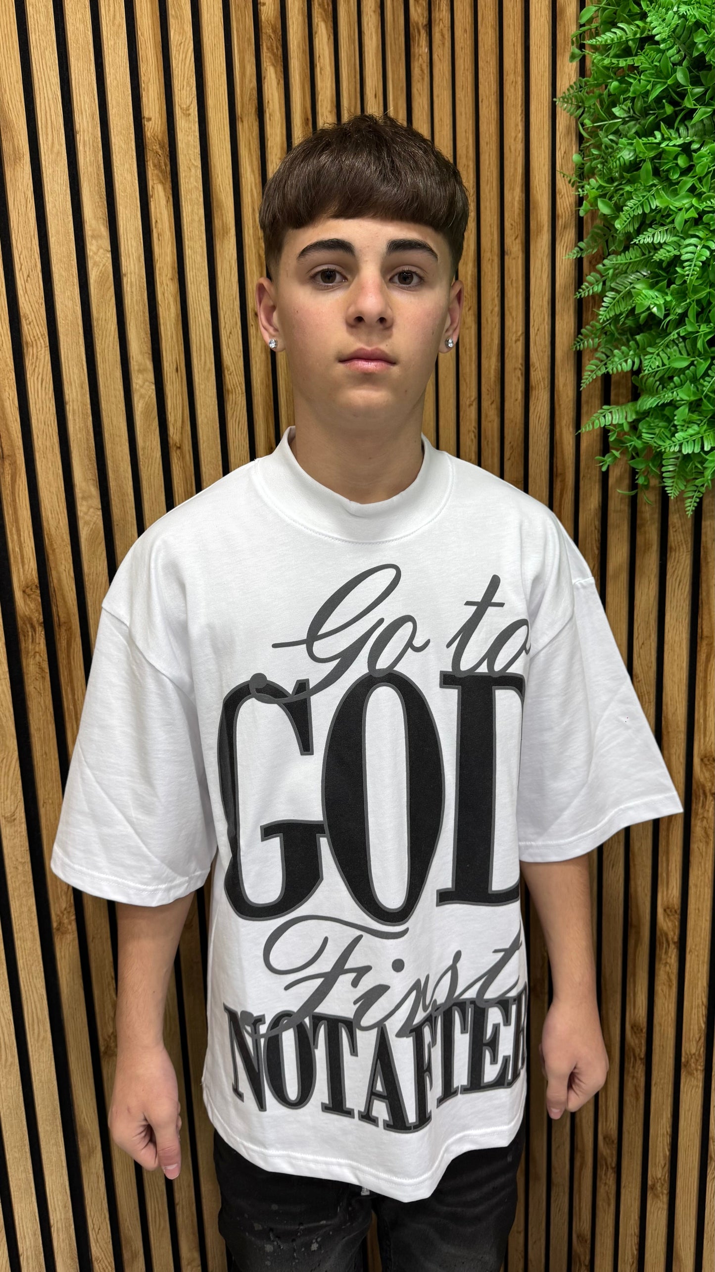 T-Shirt Crop Fit "Go to god"