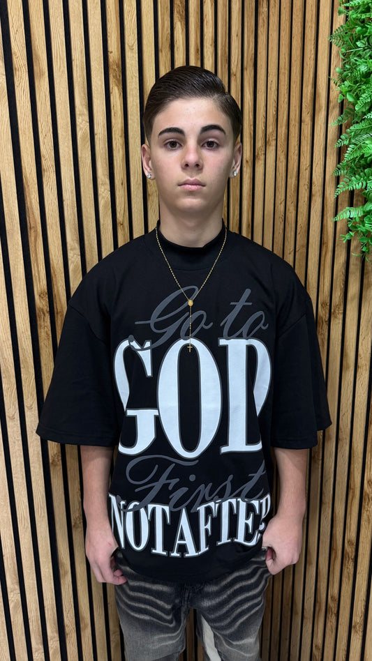 T-Shirt Crop Fit "Go to god"