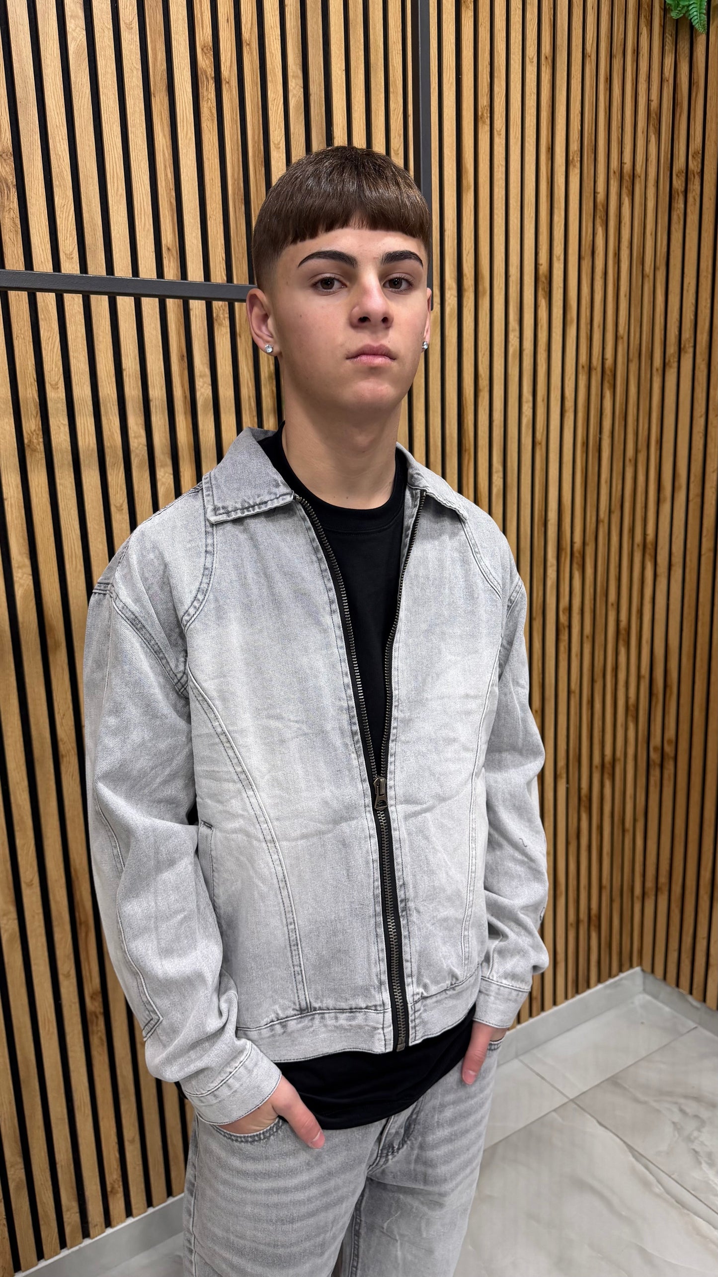 Coordset Jeans “Light Grey”