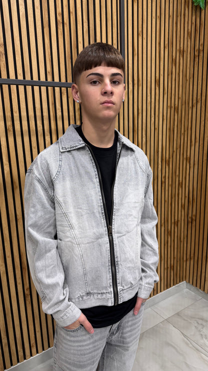 Coordset Jeans “Light Grey”