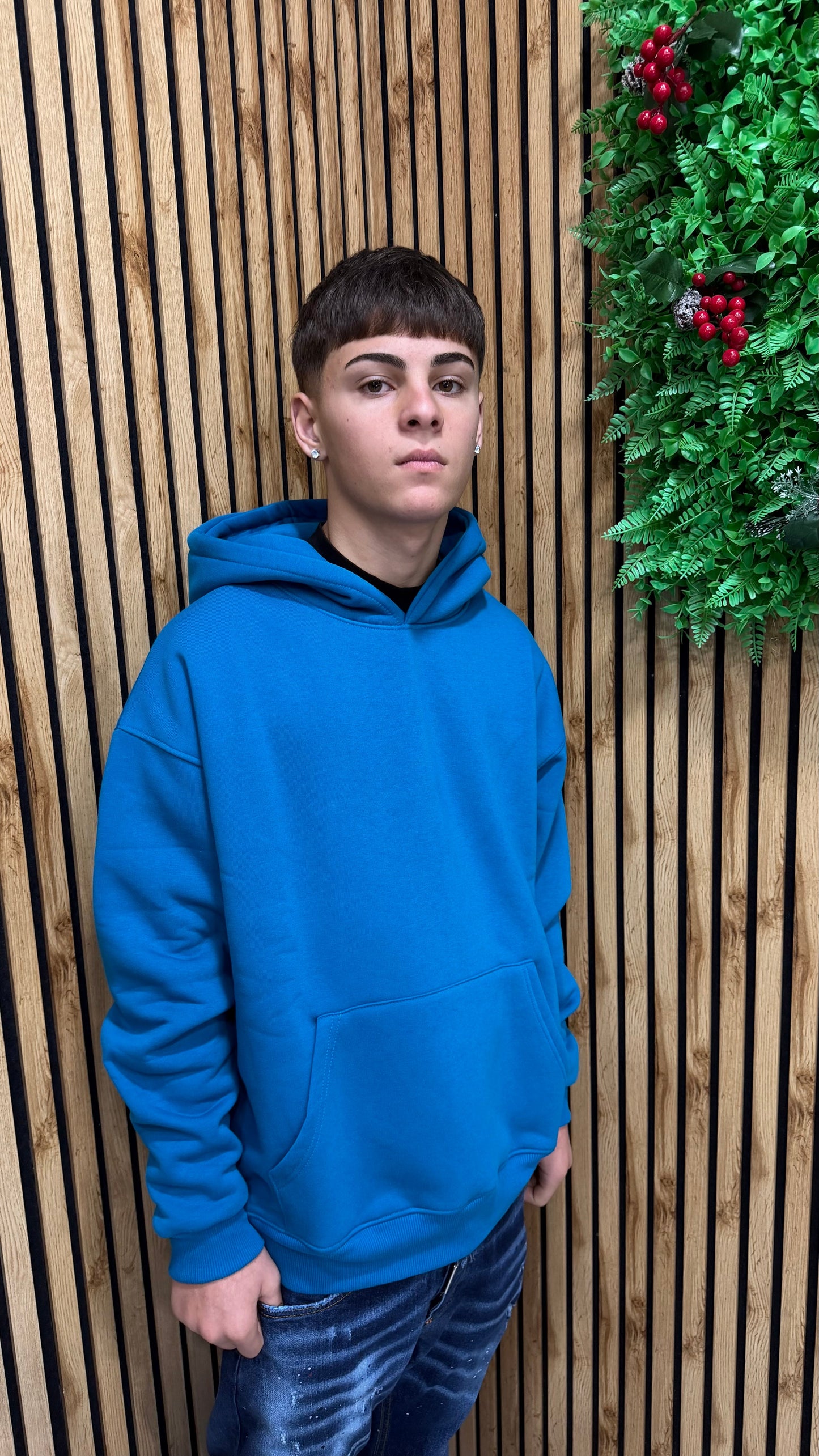 Felpa Basic Boxy Cianotic