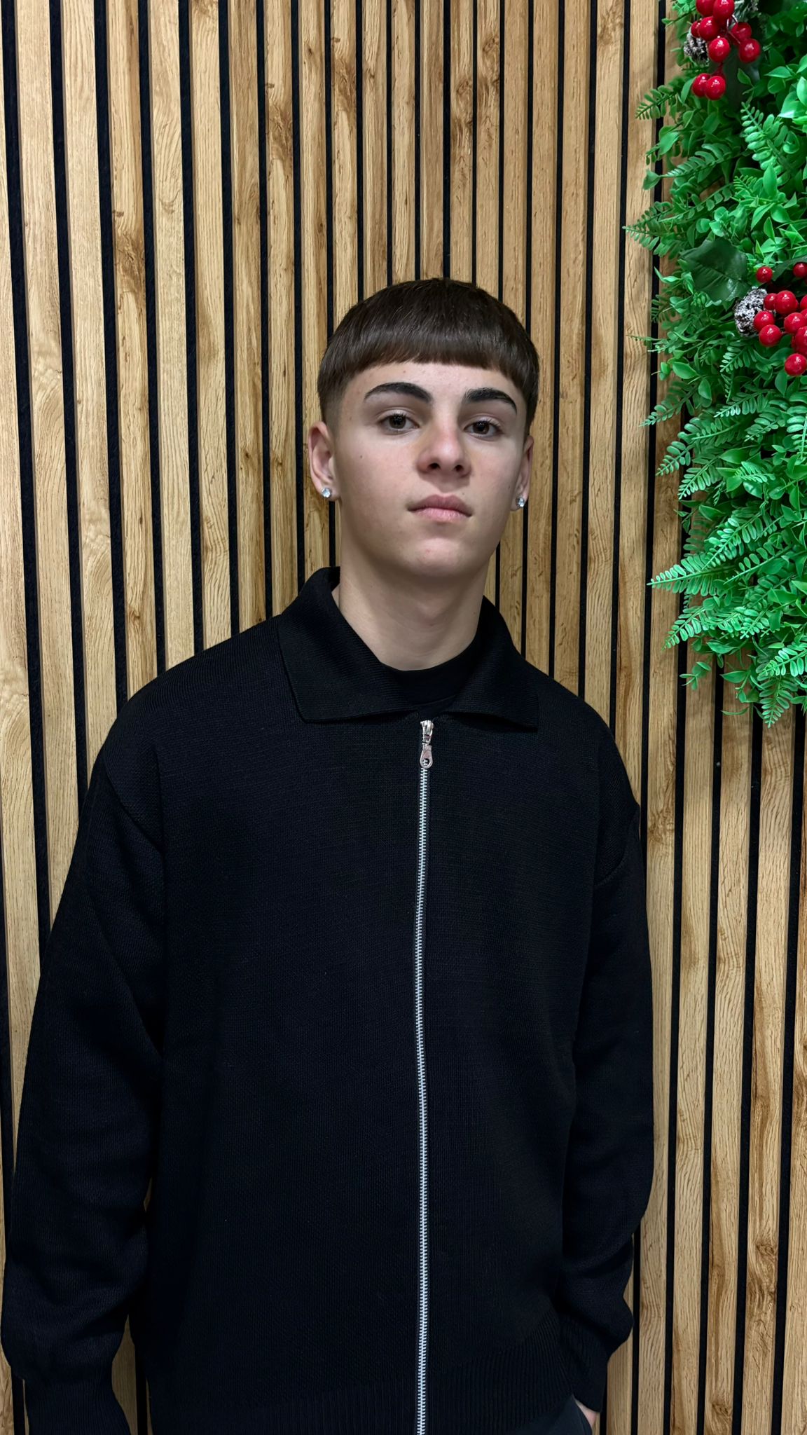 Cardigan Basic “Open Zip Cross”