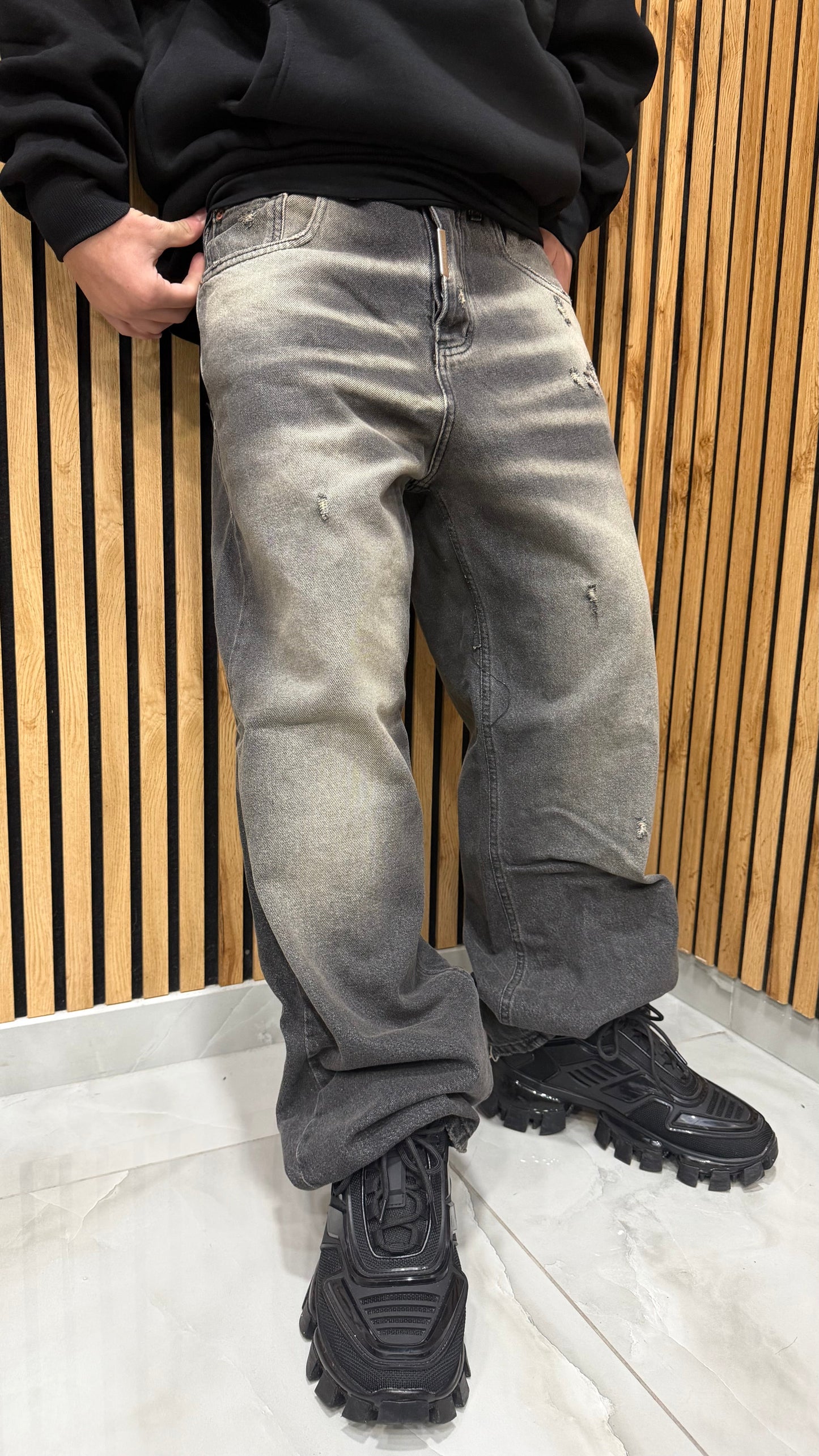 Jeans Super Baggy Used Cianotic