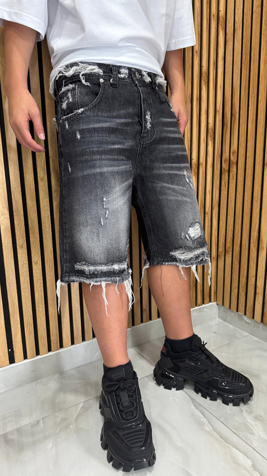 Jeans Short "Cross Fade Black"