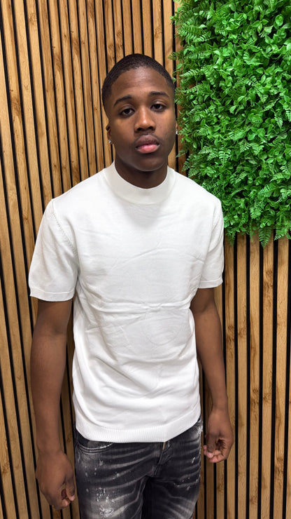 T-Shirt In Filo Mezzo Collo