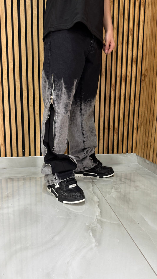 Jeans Flare Marmorizzato