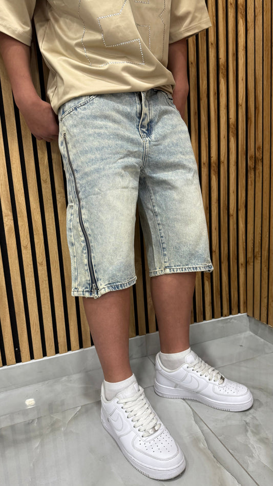 Shorts Jeans Zip Lateral
