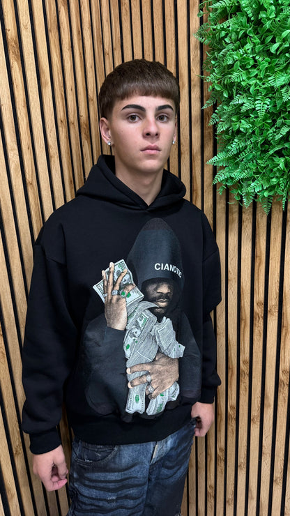 Felpa Crop “Money” Cianotic