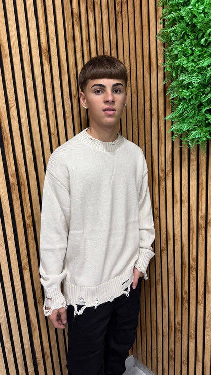 Maglione Basic Destroyed