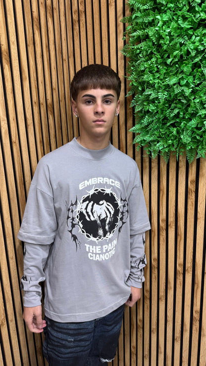 T-Shirt Long Sleeve “Embrace” Cianotic