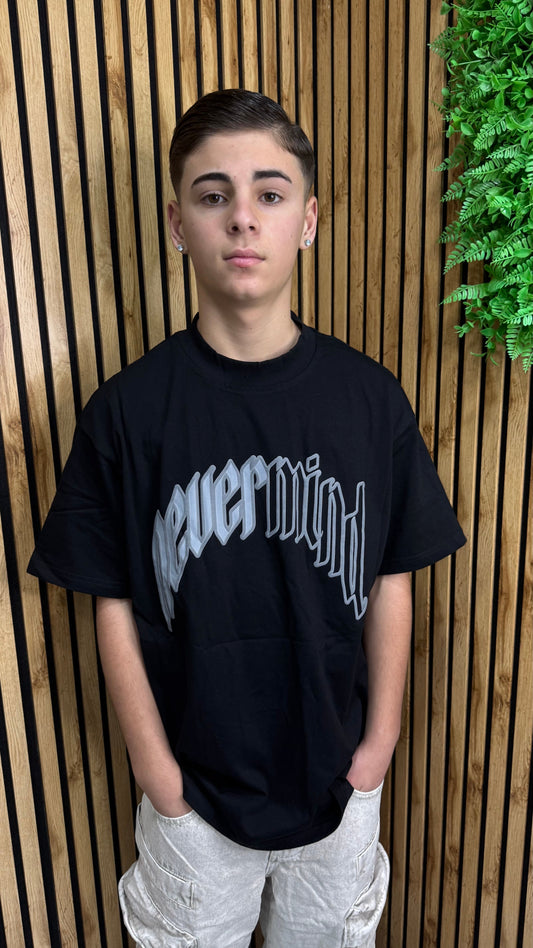 T-Shirt Tessuto Doppiato "Never Mind"