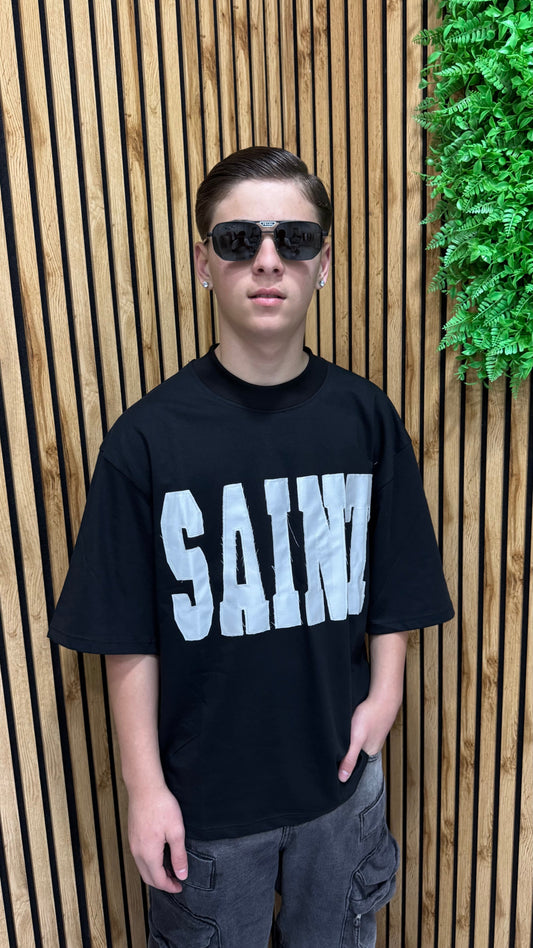 T-Shirt "Saint" Stampa Sfrangiata