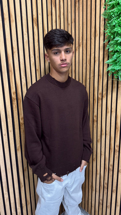 Maglione Basic Destroyed