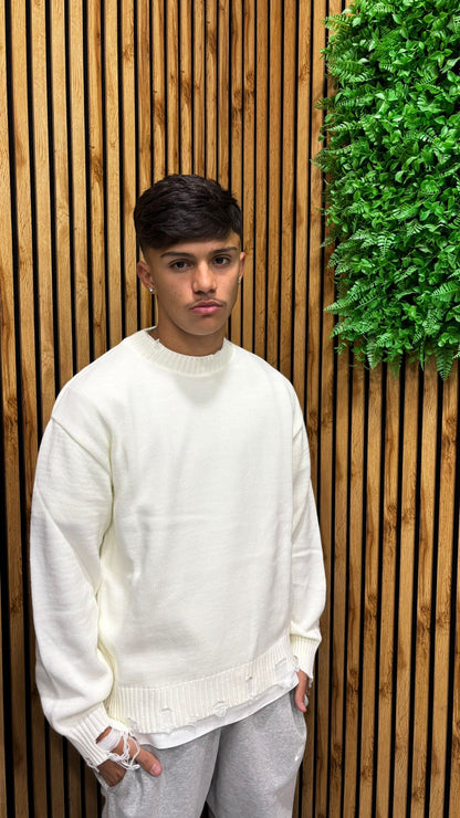 Maglione Basic Destroyed