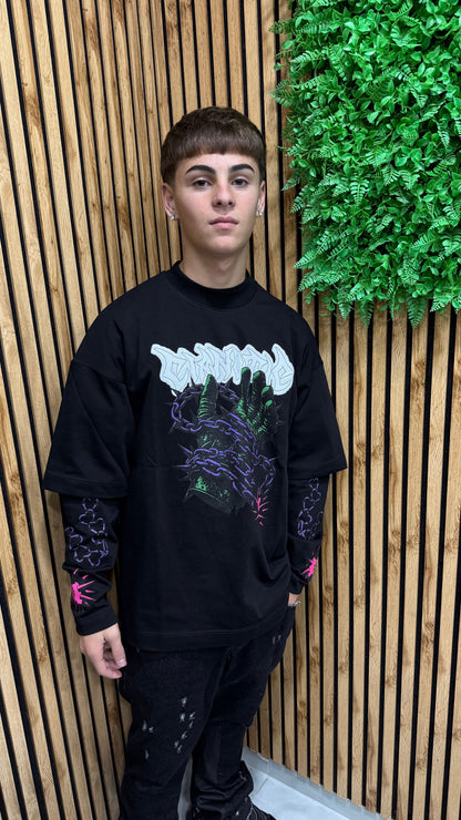 T-Shirt Long Sleeve “Grip Force”Cianotic