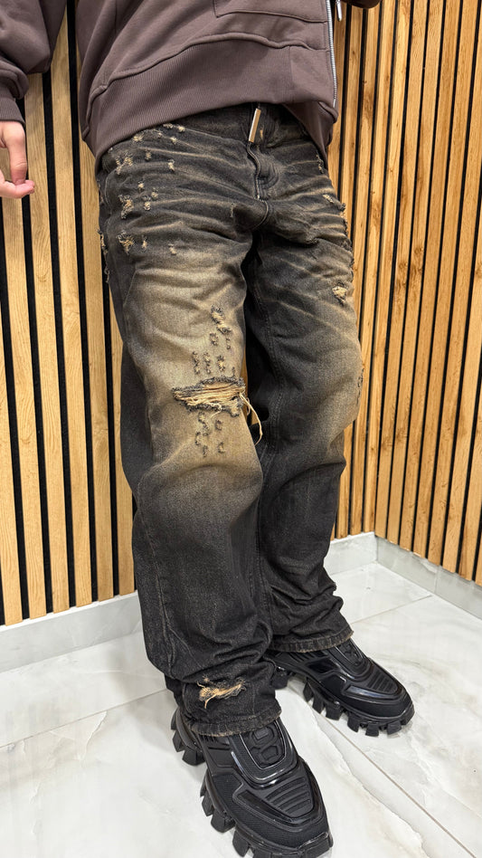 Jeans Super Baggy Carbon Fade Black Cianotic